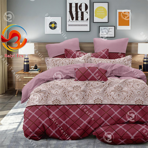 Bán Buôn Hình Học Thiết Kế Bộ Đồ Giường Set 100Polyester In Tấm Ga Giường & Gối Nhà Máy Trực Tiếp Sợi Nhỏ Duvet Cover Set - Product Image 1
