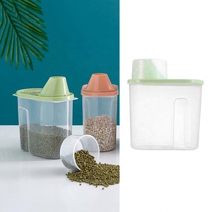 Botellas de plástico transparente para almacenamiento de alimentos, contenedor de comida seca con tapas para cocina, dispensador duradero de cereales, tarros de almacenamiento de granos de arroz - Product Image 4