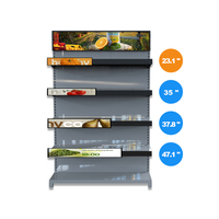 Peut personnaliser 23.1 pouces barre étagère bord extensible LCD écran publicitaire bande extensible produits d'affichage de signalisation numérique