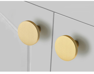 Circular <b>Copper</b> Handle Modern European Minimalist Design Single Hole Kitchen Dresser Bedroom Furniture Hardware Pull Handle Easy - Product Image 4