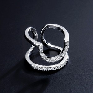 Elegant Nail <b>Ring</b> Adjustable <b>Opening</b> 18k Gold Micro Pave Zircon Butterfly Shape Women's Party Jewelry - Product Image 3