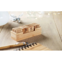 2025 bloc de bois chaud calendrier Cube carré bureau calendrier Base décoratif Art déco Design personnalisable couleur