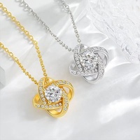 Collier Pendentif Cœur Amour Éternel Personnalisable en Laiton Plaqué Or 18K avec Zircon et Sertissage Griffe, Chaîne à Maillons, Cadeau Romantique pour Femme