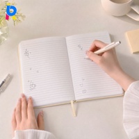 Cuaderno de Reuniones A5 Personalizable, Estético, con Hojas Sueltas, Tapa Dura, Material de Papel para la Cubierta, Regalo Escolar o Empresarial