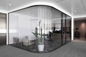 Vách Ngăn Văn Phòng Bằng Kính Nhìn Toàn Cảnh Vách Ngăn Khung Nhôm Vách Ngăn Cố Định Bằng Kính Từ Phật Sơn Vách Ngăn Tường Văn Phòng Giá Rẻ Đã Qua Sử Dụng - Product Image 5