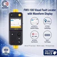 Localisateur Visuel de Défauts Portable Kexint FWV-100 avec Écran Couleur de Forme d'Onde de 1,88 pouces, Testeur de Fibre Optique VFL & IVFL à Double Port SC 20 km