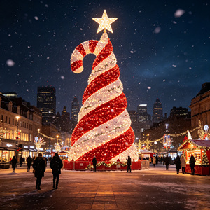 Arbre de Noël lumineux de 20 pieds avec motif extérieur, décoration de vacances illuminée à vendre - Product Image 1