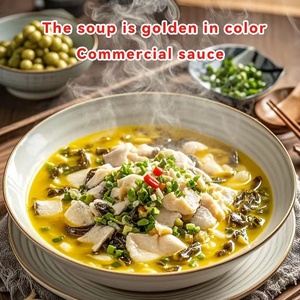 1kg d'assaisonnement pour sauce chinoise, soupe aigre piquante dorée avec poisson mariné, bœuf, ouaouaron, fruits de mer et tofu, emballé dans un sac - Product Image 3
