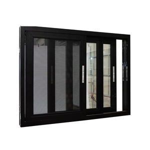 Hihaus Fabrikant Zwarte Dubbel Glas Geïsoleerde Schuiframen van Aluminium - Product Image 3