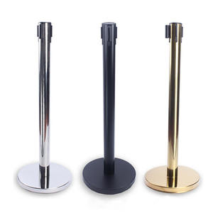 Barriera pieghevole per code con cintura retrattile, barriera telescopica con cintura di isolamento, ringhiera pieghevole - Product Image 5