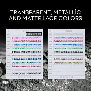 Ru băng sequin trong suốt, kim loại & mờ LC 100 màu dùng cho máy thêu đa đầu tốc độ cao |   1,5mm, 18mm | - Product Image 4