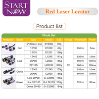 Module laser à diode 20*90 660nm avec boîtier de batterie, localisateur de ligne laser rouge pour alignement et positionnement de machines à bois