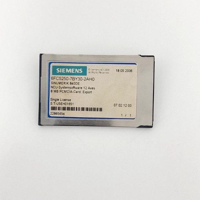 6FC5250-7BY30-2AHO 8MB Pcmcia Card PLC