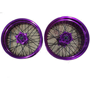 Llantas Moradas para <span class=keywords><strong>EXC</strong></span> SXF MC XC TE FE 16/17, Rueda Delantera para Motocicleta Todoterreno, Ruedas <span class=keywords><strong>Supermotard</strong></span> - Product Image 3