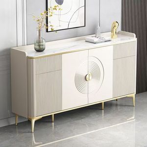 <strong>Sideboard</strong> Integrated Wall-Mounted Light Luxury Rock Slab Home Wine Cabinet Living Room Storage Cabinet Entryway Storage Cabinet - Product Image 2