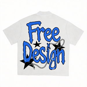 Camiseta de algodón pesado personalizada con estampado recortado, Camiseta de punto de longitud corta Vintage de hombro cuadrado de gran tamaño para hombre - Product Image 3