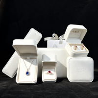 FORTE Vente en Gros Boîtes à Bijoux en Cuir Blanc pour Mariage, Bagues, Bracelets et Colliers – Coffrets Cadeaux de Luxe en Similicuir PU