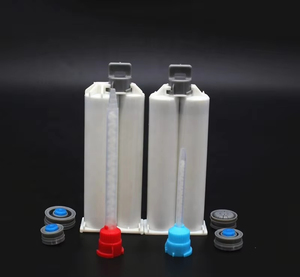 Dispenser jarum suntik perekat 1:1 2:1 2 bagian kosong 50ml tabung lem AB dengan piston segel - Product Image 5