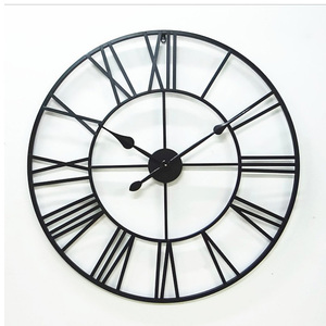 Reloj de pared minimalista y moderno, de 60Cm y 24 pulgadas, de Metal antiguo, redondo y grande, estilo <span class=keywords><strong>español</strong></span>, para exteriores - Product Image 5