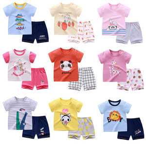 Conjuntos de Ropa de Verano para Bebés y Niños al por Mayor, 100% Algodón, Manga Corta, con el Mejor Precio, Camiseta para Niños - Product Image 1