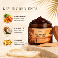 Gel Bronceador OEM de Creación Rápida para un Bronceado Dorado, Acabado Suave y Sedoso, Hidratante, Ligero, Textura No Grasa, Potenciador del Bronceado
