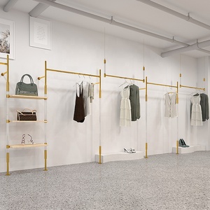 Cửa Hàng Quần Áo Giá Trưng Bày Quần Áo Bán Lẻ Giá Trưng Bày Quần Áo Gắn Tường Giá Treo Trưng Bày Quần Áo Cửa Hàng May Mặc - Product Image 2