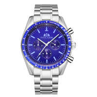 Anpassbare Luxus-Herrenuhren Wasserdicht Automatisch Mechanisch Datum Monat Stahl Leuchtend Multifunktionale Chronograph-Uhr