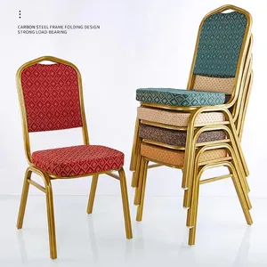 Arabic Style Upholstered Colorful Heavy Duty Stackable Dining Chair