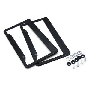 Marco de Matrícula de Aleación de Aluminio Negro, Distancia entre Orificios de 175 mm, Estilo de Abrazadera, Uso General para Automóviles - Product Image 5