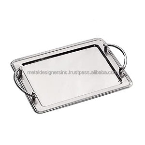 Decoración de diseño elegante, bandeja de servicio de estilo de nuevo diseño de Metal de la mejor calidad para café, té y desayuno, bandeja para servir - Product Image 3