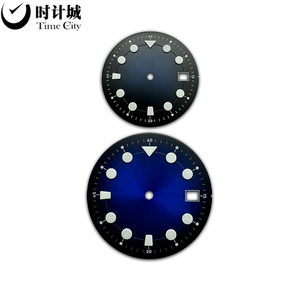 Quadrante smerigliato sfumato nero da 30MM con <span class=keywords><strong>Lume</strong></span> bianco Premium svizzero stampato a iniezione. OEM/ODM personalizzato. Si adatta NH34/35/36 quadranti. - Product Image 3