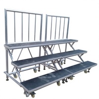 Scène de chœur portable pliable en aluminium pour les performances scolaires et ecclésiales