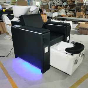 Cama de lavado Elevación eléctrica Spa para pies Silla de masaje Cabeza Spa Champú Cama Silla de pedicura con arco para pies Cama de masaje - Product Image 1