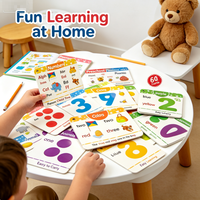 Jeu de cartes éducatives personnalisées 30 pièces, imprimées en quatre couleurs, pour l'école, cartes d'apprentissage cognitif des mathématiques pour enfants