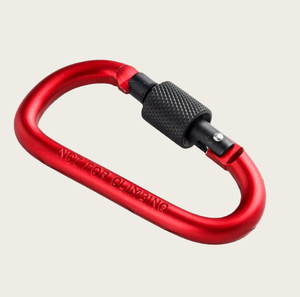 Mousqueton noir, clip carabineur, anneau en D en aluminium de 3 pouces, grand mousqueton avec porte-clés, crochet pour porte-clés - Product Image 1
