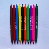 10 couleurs pack double pointe stylo à encre comestible marqueurs alimentaires pour outils de dessin de gâteau