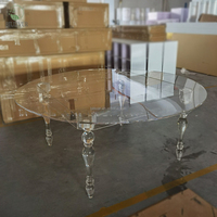 Braut Esstisch Transparente Acryl Tische Mode Clear Events Hochzeits feier Bankett Kunststoff runden Tisch