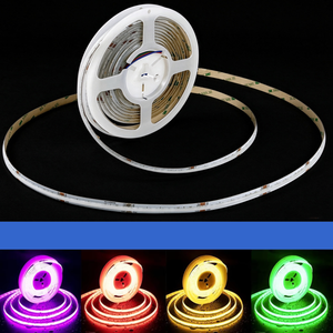 Nuevas Tiras LED COB CRI90 de Alta Densidad, <span class=keywords><strong>480</strong></span> por Metro, DC12V 24V, Sin Puntos de Luz, RGB, Tira LED COB Flexible - Product Image 2