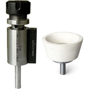 Accessoire de broche ER25 ASSORTS avec tige de 7/16 pouces pour fraisage et rectification avec mandrin pour meule en forme de coupelle - Product Image 1