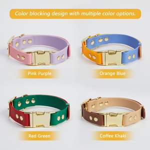 Kerah anjing plastik tahan air berlapis TPU tahan kotoran anti bau kerah hewan peliharaan warna Natal mudah dibersihkan - Product Image 4