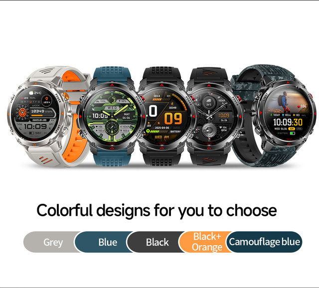 2026 New GPS HT37 Smart Watch With Outdoor Sports Compass Altitude Barometer IP68 Waterproof IPS Display 44-49mm Screen 5-7 Days