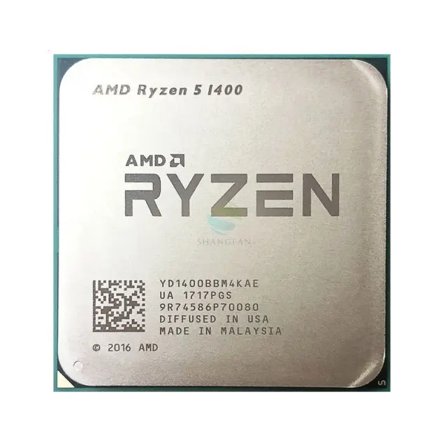 R5 1400 3.2 GHz Quad-Core CPU Processor YD1400BBM4KAE Socket AM4 Used