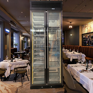 Embraco thép không gỉ điện thẳng đứng Showcase 3-Side Glass hiển thị rượu nước giải khát mát máy nén Quạt làm mát ngoài trời khách sạn - Product Image 2