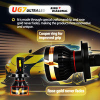 Ampoules de phare LED CSP UG7 super lumineuses 6500K, haute puissance, refroidissement rapide, kit de conversion Plug and Play H7 H11 H4 9005 9006