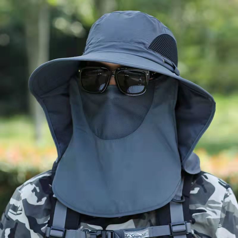 Châle gris foncé [masque amovible] intégré