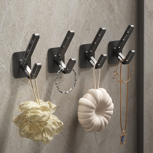 Crochets muraux minimalistes autocollants pour organiser les vêtements, forme rectangulaire, pour chambre à coucher, armoire et rangement de placard - Product Image 2