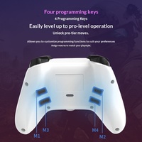 Manette de jeu sans fil PS4, double vibration, turbo, macro, RGB pour PS4, PC, Steam Gaming