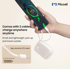Batería Externa Miccell Mini de 10000 mAh con Carga Rápida de 22.5 W y Cables Dobles para Viajes, Estudiantes y <span class=keywords><strong>Trabajadores</strong></span> de Oficina - Product Image 5