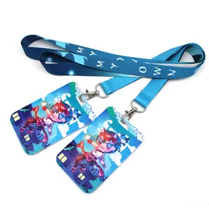 Groothandel Custom Hoge Kwaliteit Met Logo Gepersonaliseerde Polyester Lanyard Met De Id-Kaarthouder