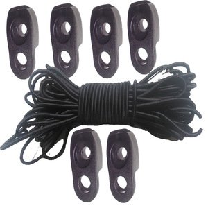 Accesorio para kayak, cuerda de nailon de 6 mm, color negro, con clips para cuerda, para uso en exteriores en canoas y kayaks - Product Image 4
